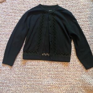 Dainty Navy and Black Cardigan